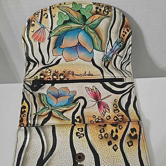 Anuschka Lotus & Dragonfly Wallet - Picture 1 of 4